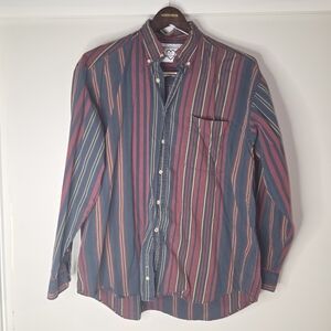 Nordstrom Men's Casual Striped Shirt - Red and Blue